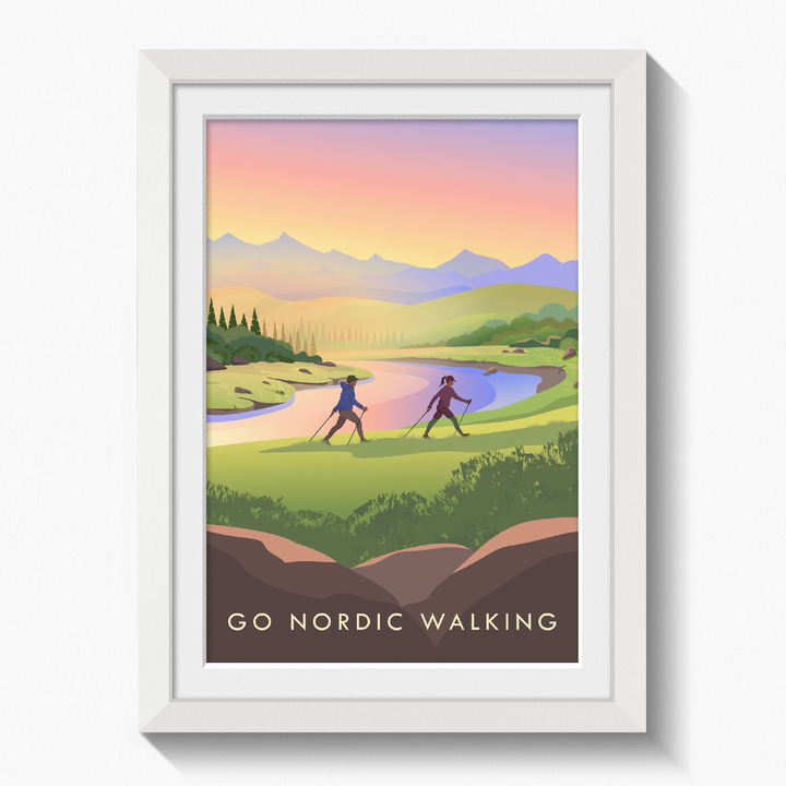 Go Nordic Walking Travel Poster