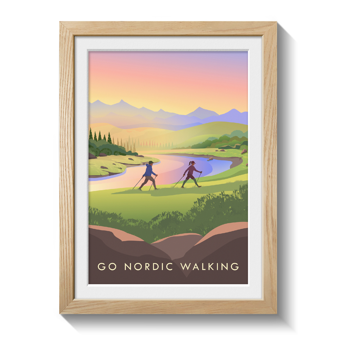 Go Nordic Walking Travel Poster