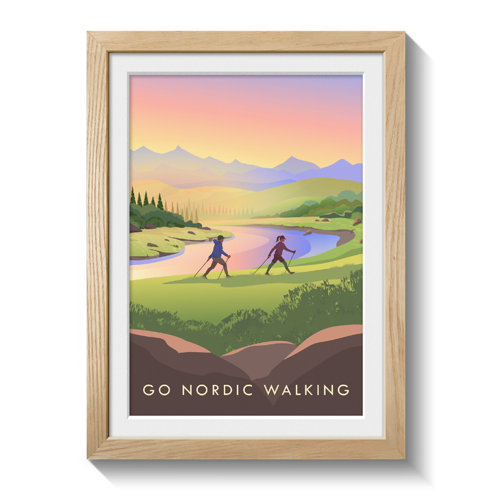 Go Nordic Walking Travel Poster