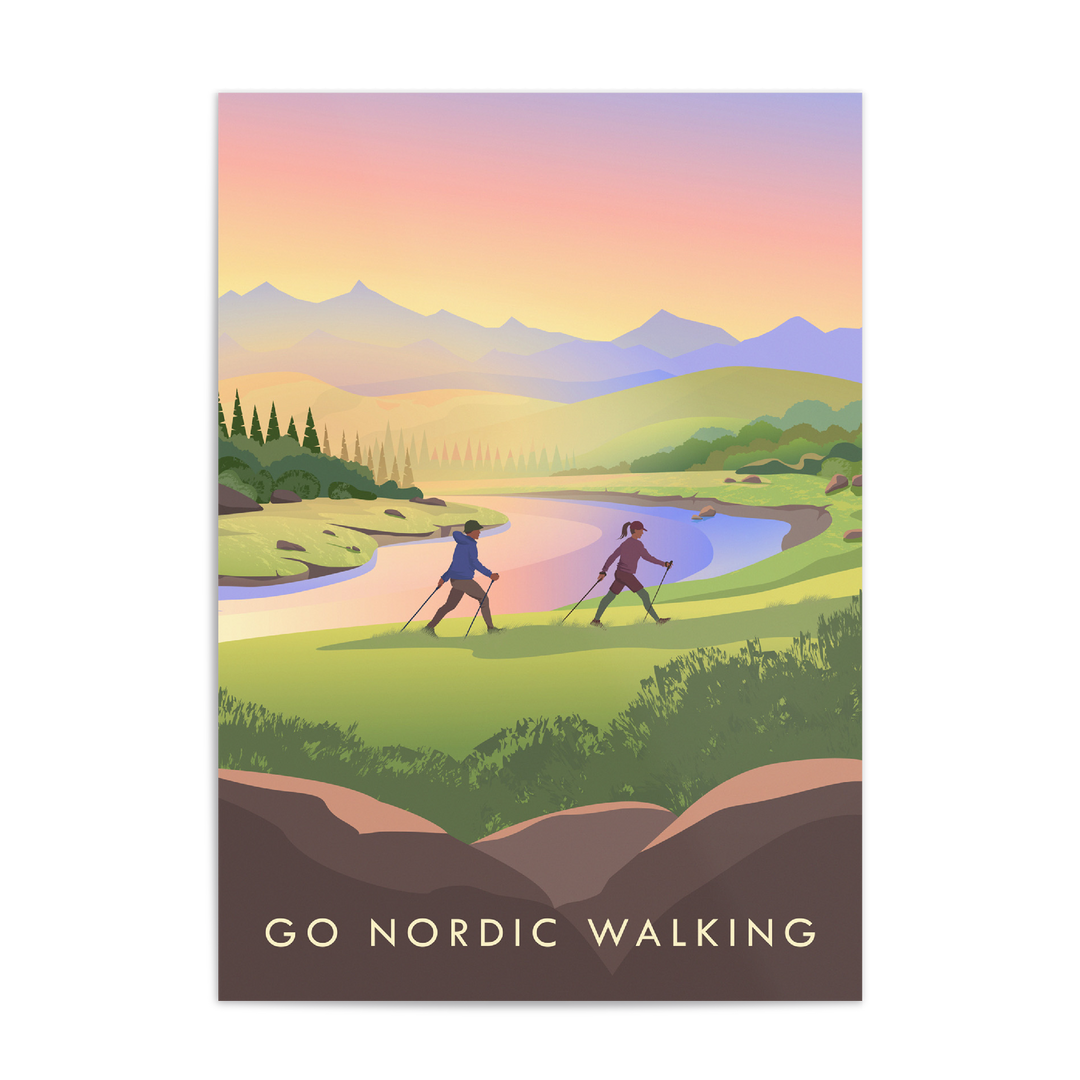 Go Nordic Walking Travel Poster