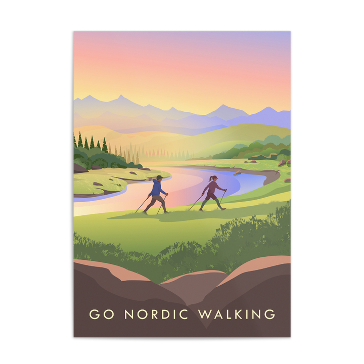Go Nordic Walking Travel Poster