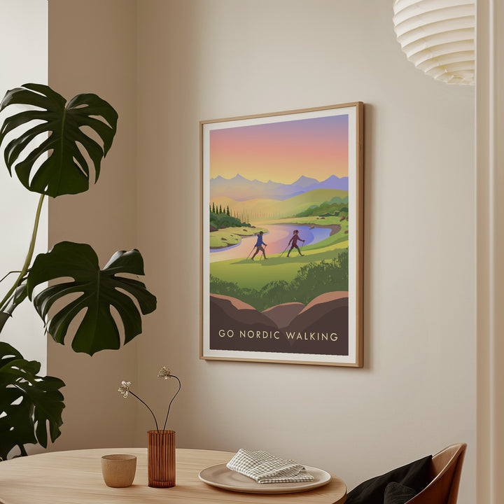 Go Nordic Walking Travel Poster