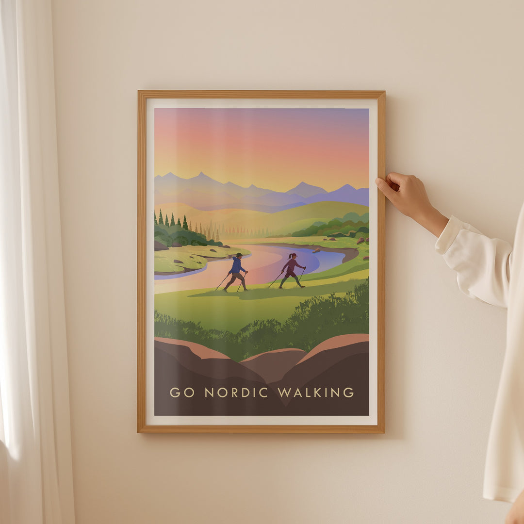 Go Nordic Walking Travel Poster