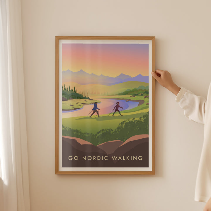 Go Nordic Walking Travel Poster