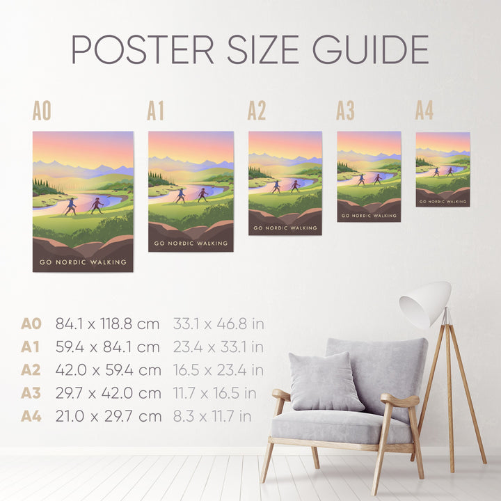 Go Nordic Walking Travel Poster