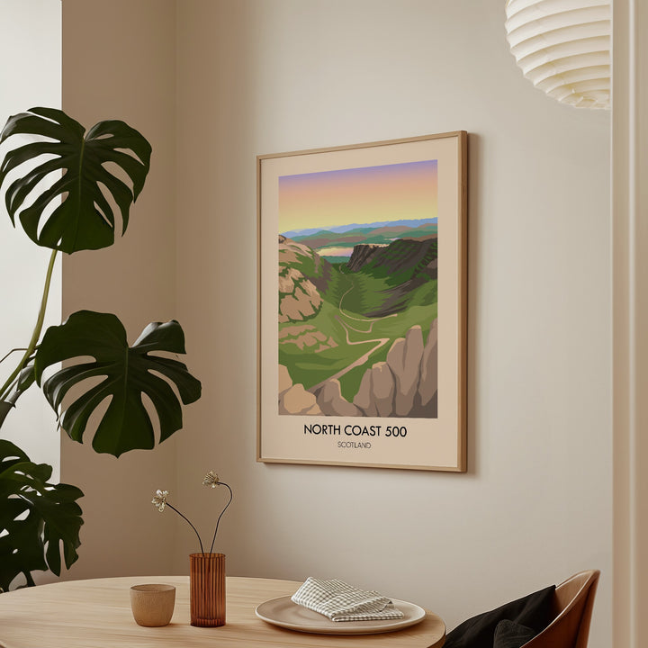 North Coast 500 Scotland Bealach na Bà Travel Poster