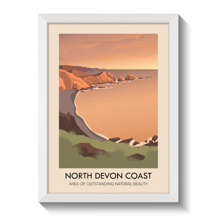 North Devon Coast AONB Travel Poster