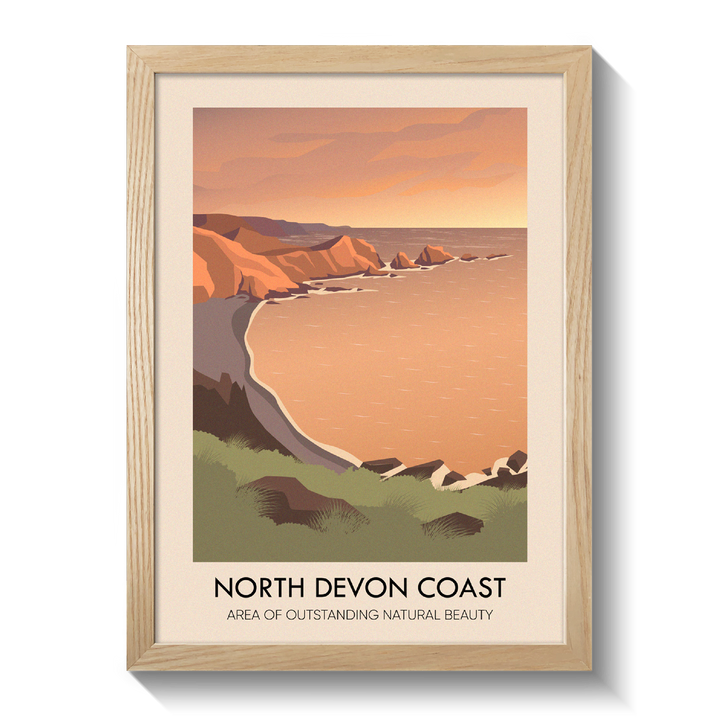 North Devon Coast AONB Travel Poster