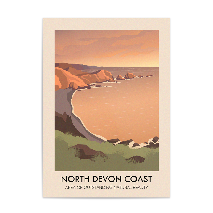 North Devon Coast AONB Travel Poster