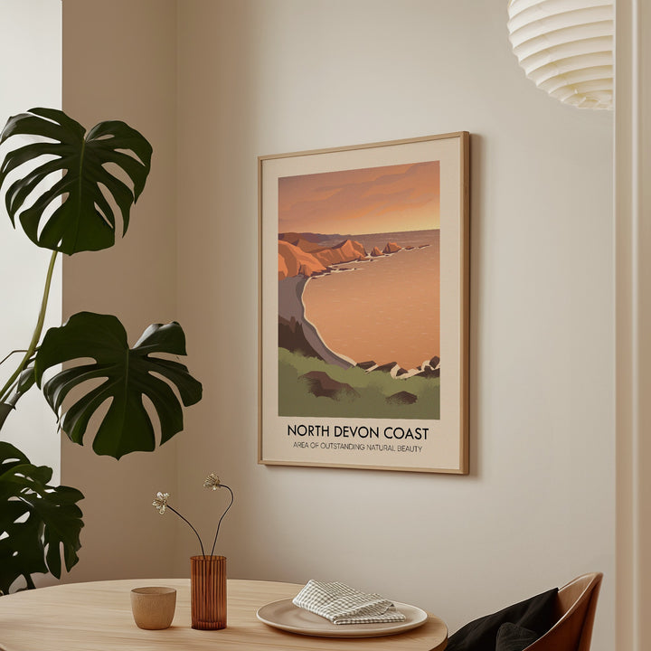 North Devon Coast AONB Travel Poster