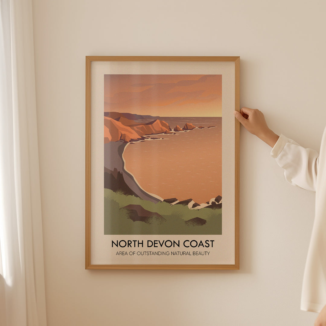 North Devon Coast AONB Travel Poster
