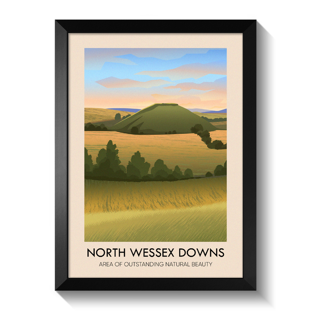North Wessex Downs AONB Travel Poster