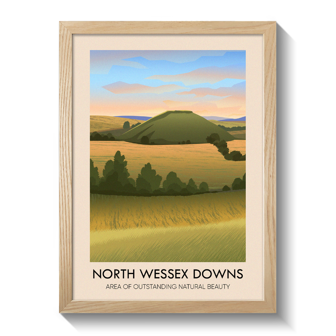 North Wessex Downs AONB Travel Poster