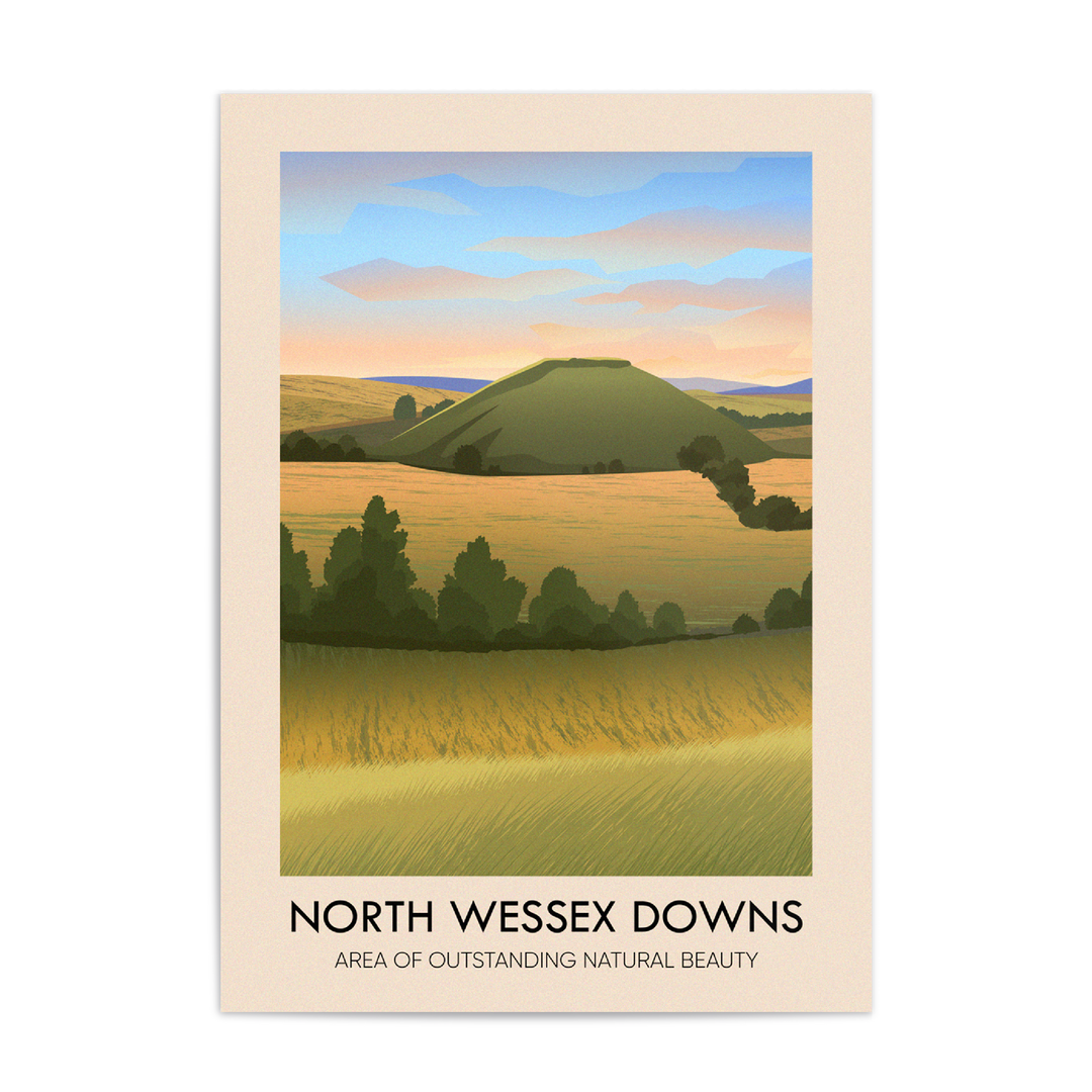 North Wessex Downs AONB Travel Poster