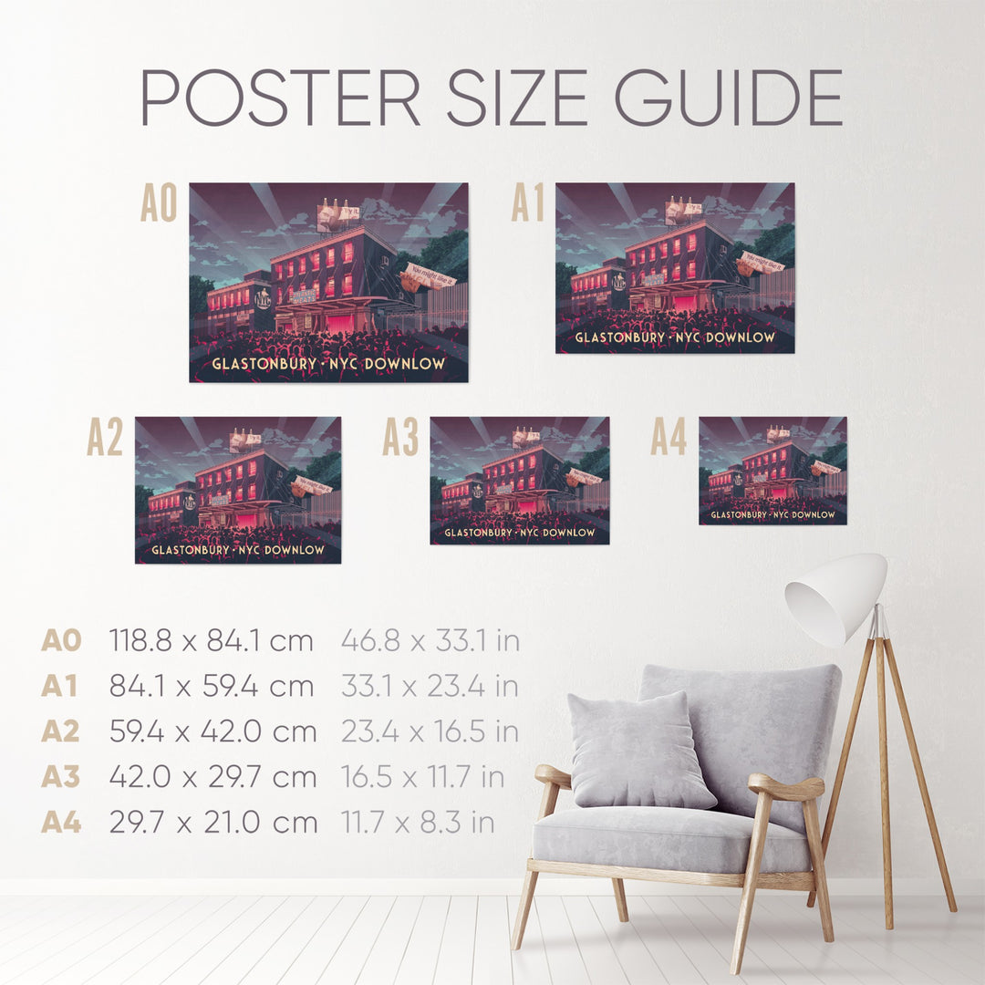 Glastonbury Festival NYC Downlow Poster