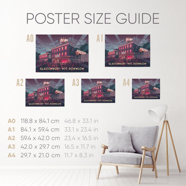 Glastonbury Festival NYC Downlow Poster