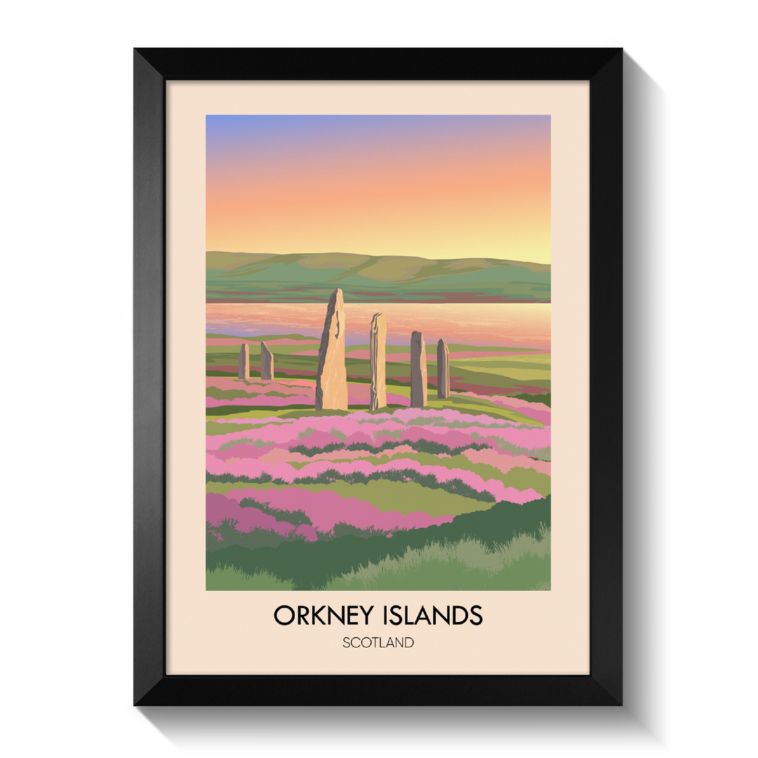 Orkney Islands Scotland Travel Poster