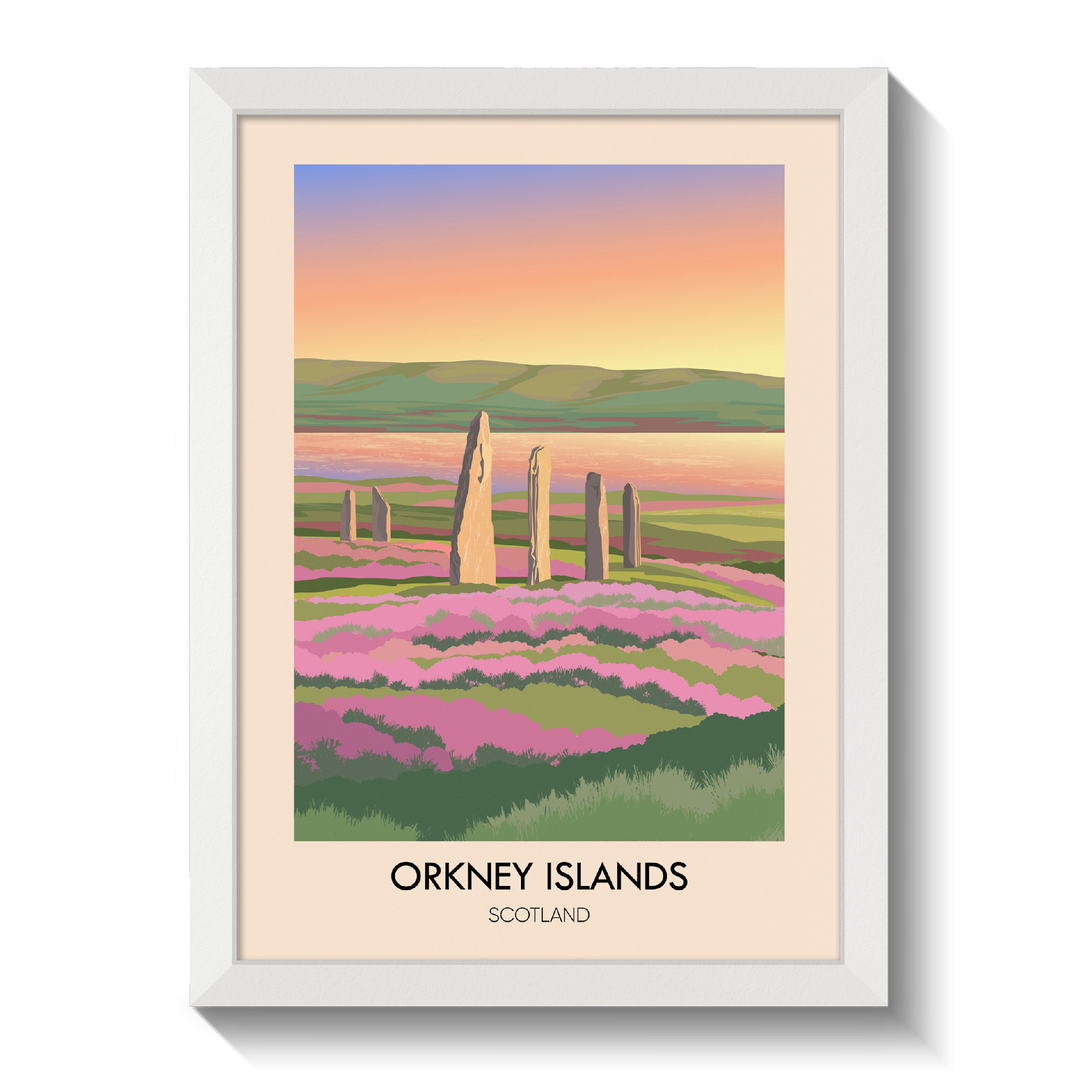 Orkney Islands Scotland Travel Poster