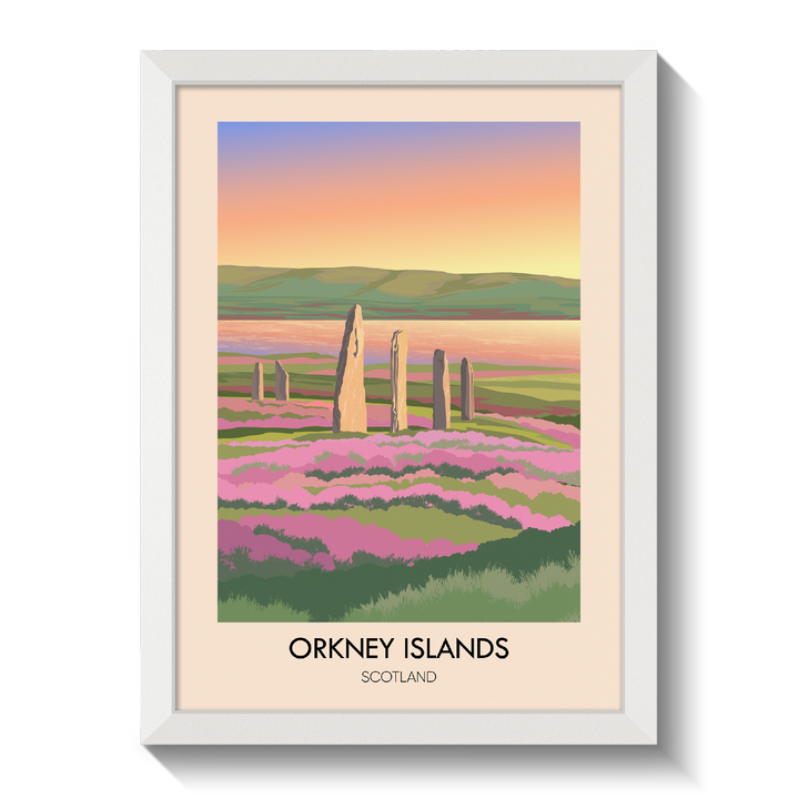 Orkney Islands Scotland Travel Poster