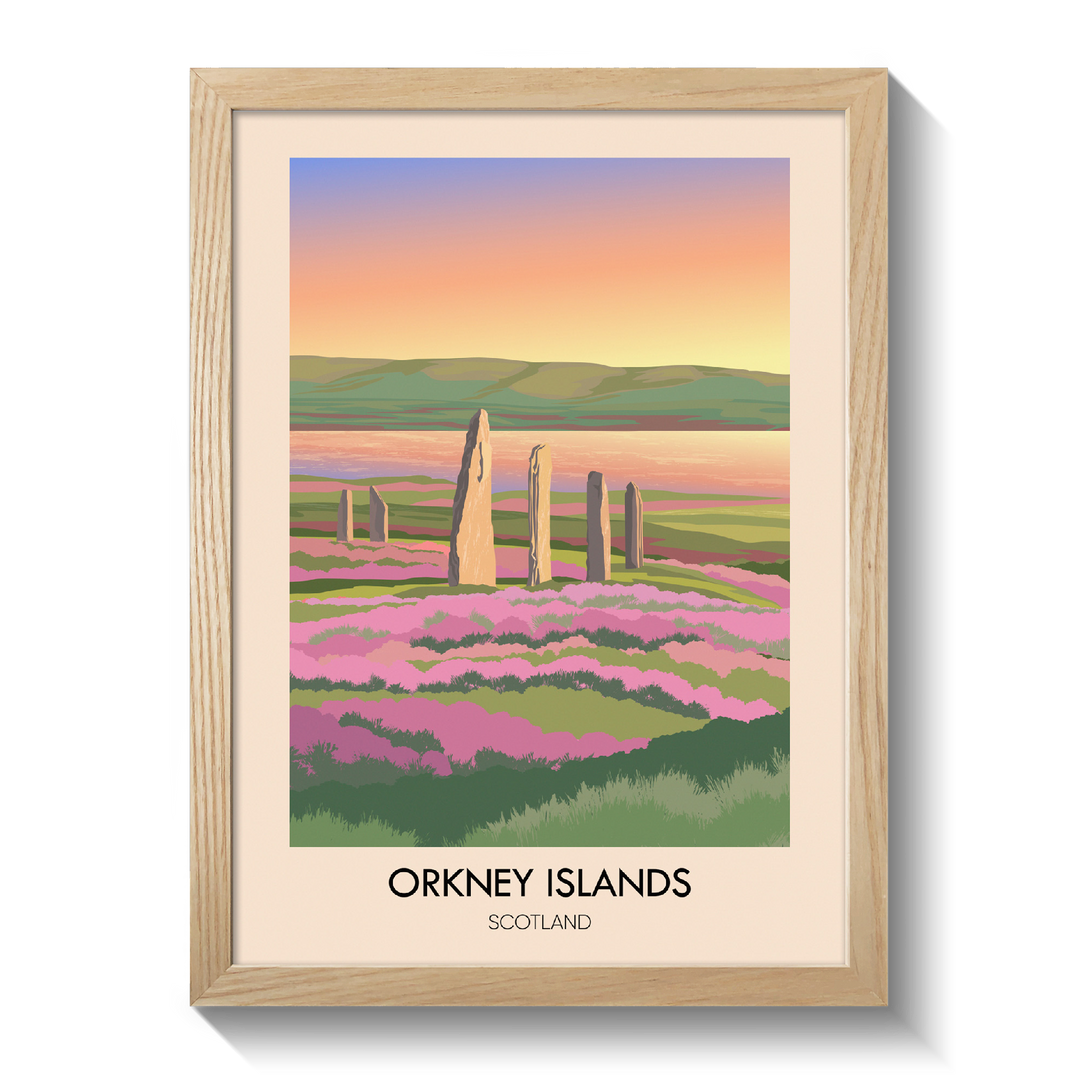 Orkney Islands Scotland Travel Poster