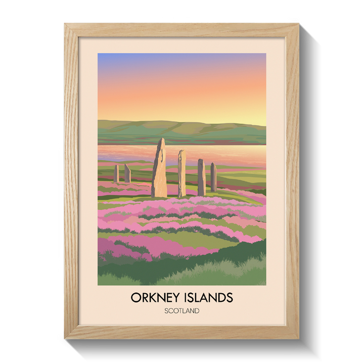 Orkney Islands Scotland Travel Poster