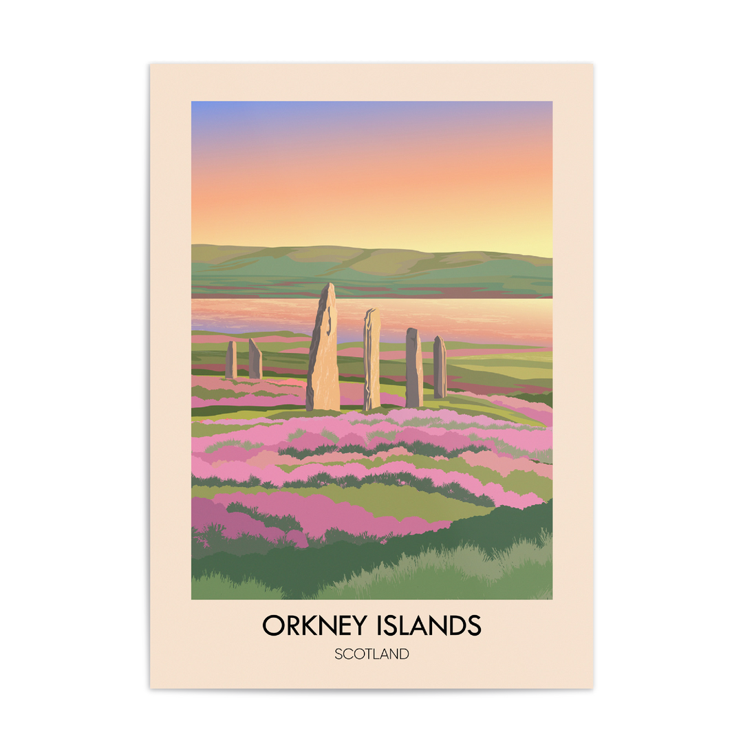 Orkney Islands Scotland Travel Poster
