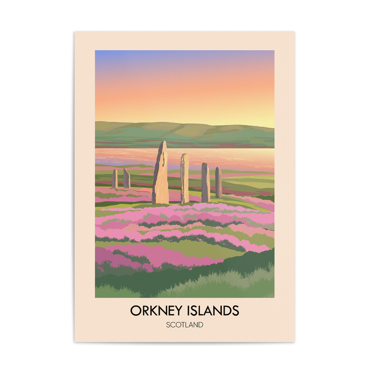 Orkney Islands Scotland Travel Poster