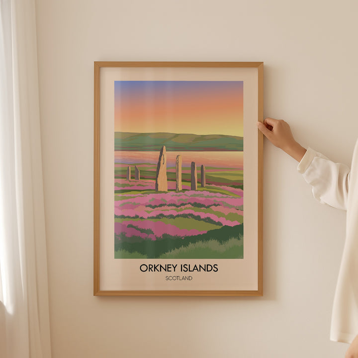 Orkney Islands Scotland Travel Poster