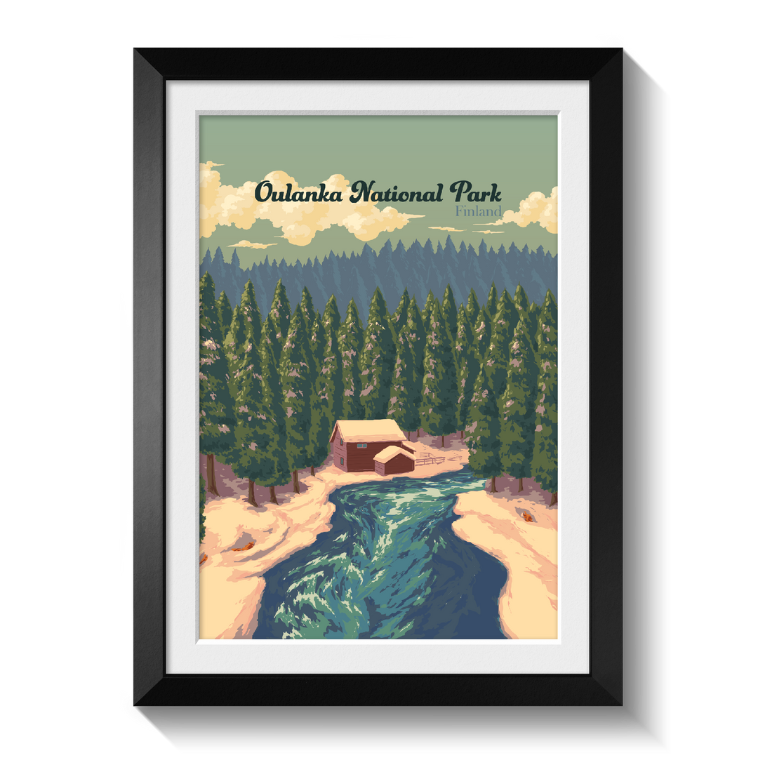 Oulanka National Park Finland Travel Poster