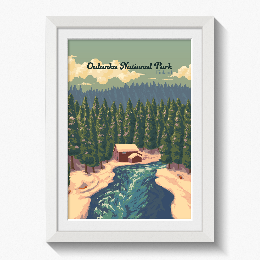 Oulanka National Park Finland Travel Poster