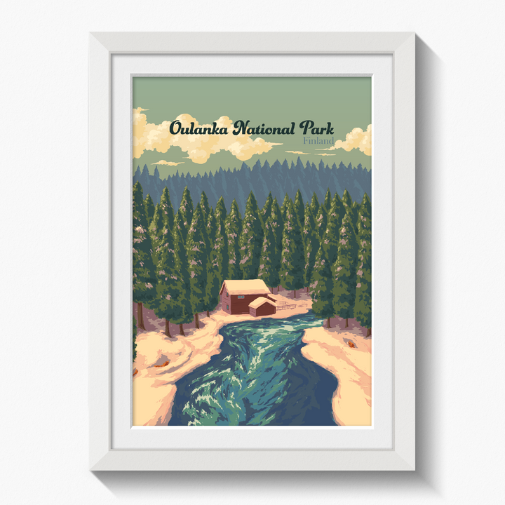 Oulanka National Park Finland Travel Poster