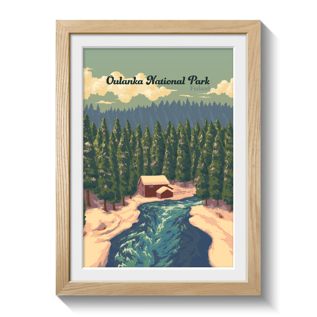 Oulanka National Park Finland Travel Poster