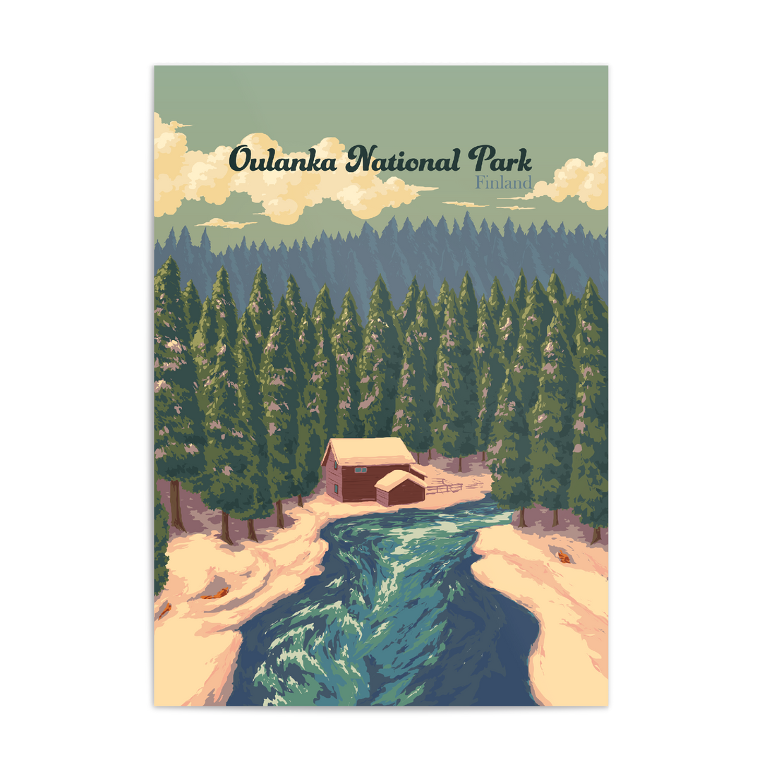 Oulanka National Park Finland Travel Poster