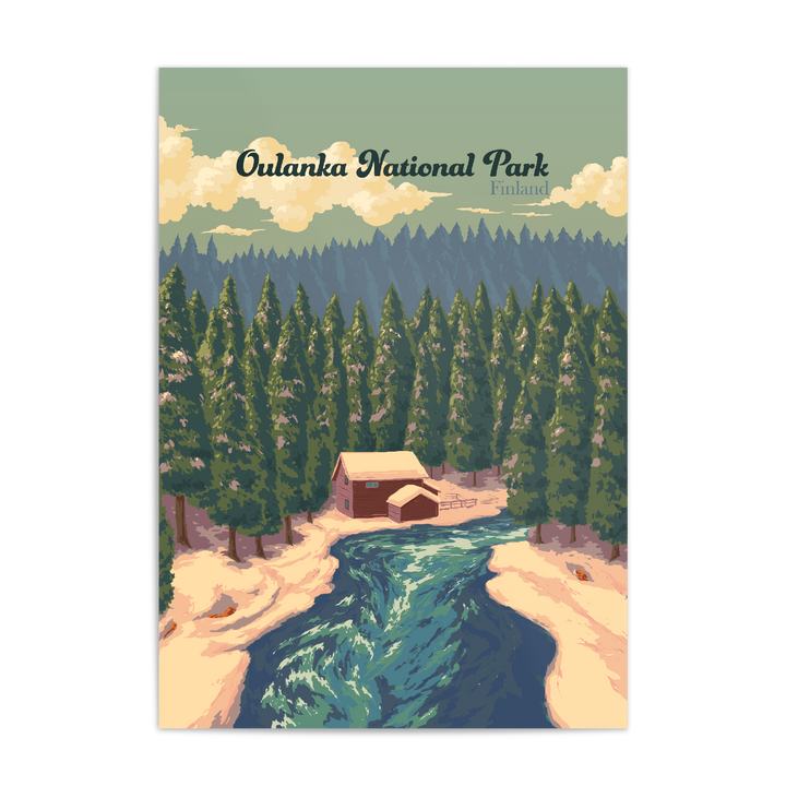 Oulanka National Park Finland Travel Poster
