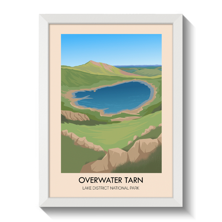 Overwater Tarn Lake District Travel Poster