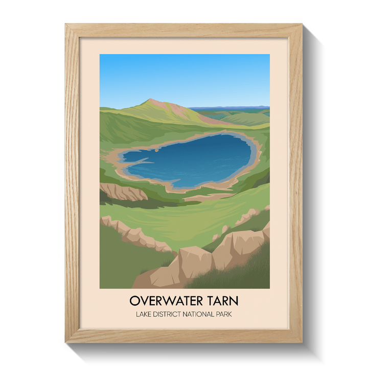Overwater Tarn Lake District Travel Poster