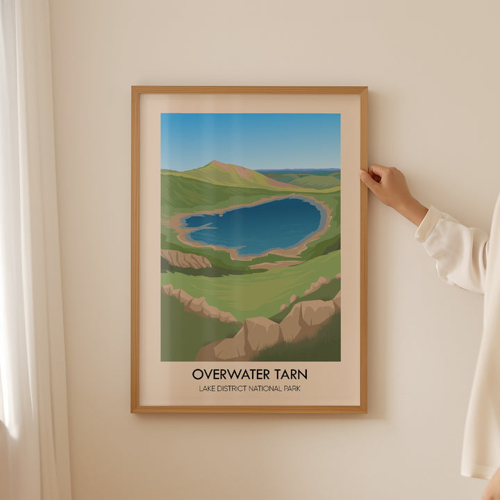Overwater Tarn Lake District Travel Poster
