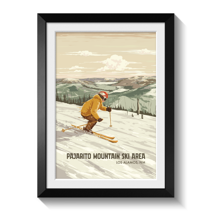 Pajarito Mountain New Mexico USA Ski Resort Travel Poster
