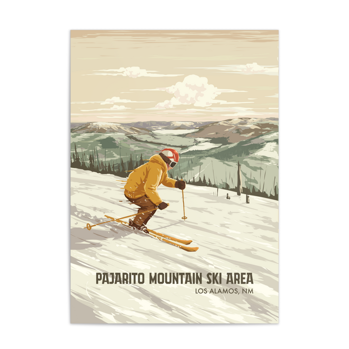 Pajarito Mountain New Mexico USA Ski Resort Travel Poster
