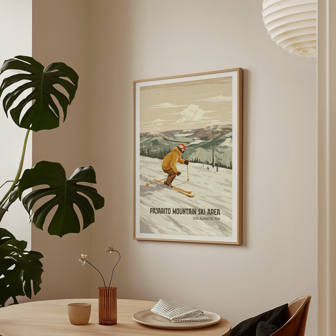Pajarito Mountain New Mexico USA Ski Resort Travel Poster