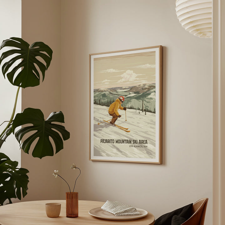 Pajarito Mountain New Mexico USA Ski Resort Travel Poster