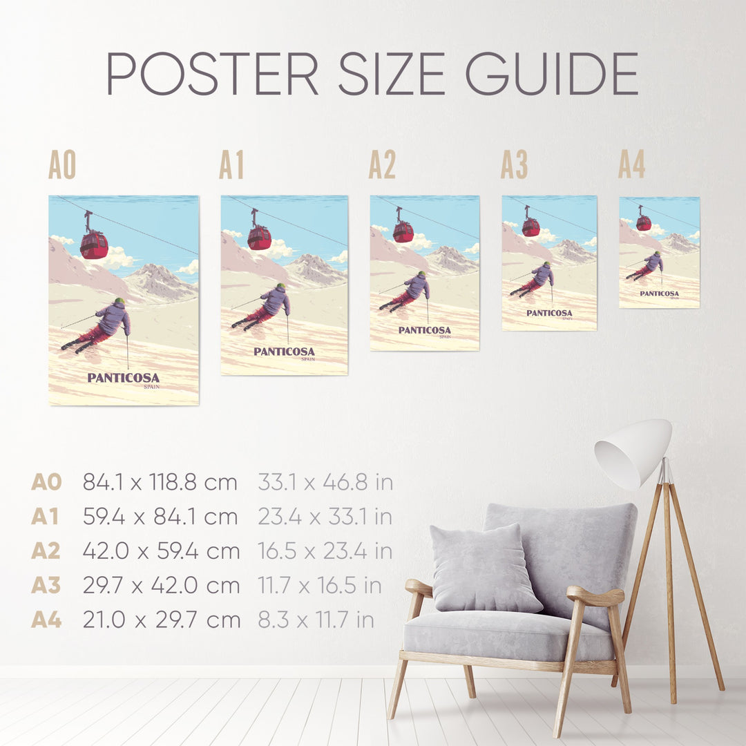 Panticosa Spain Ski Resort Poster