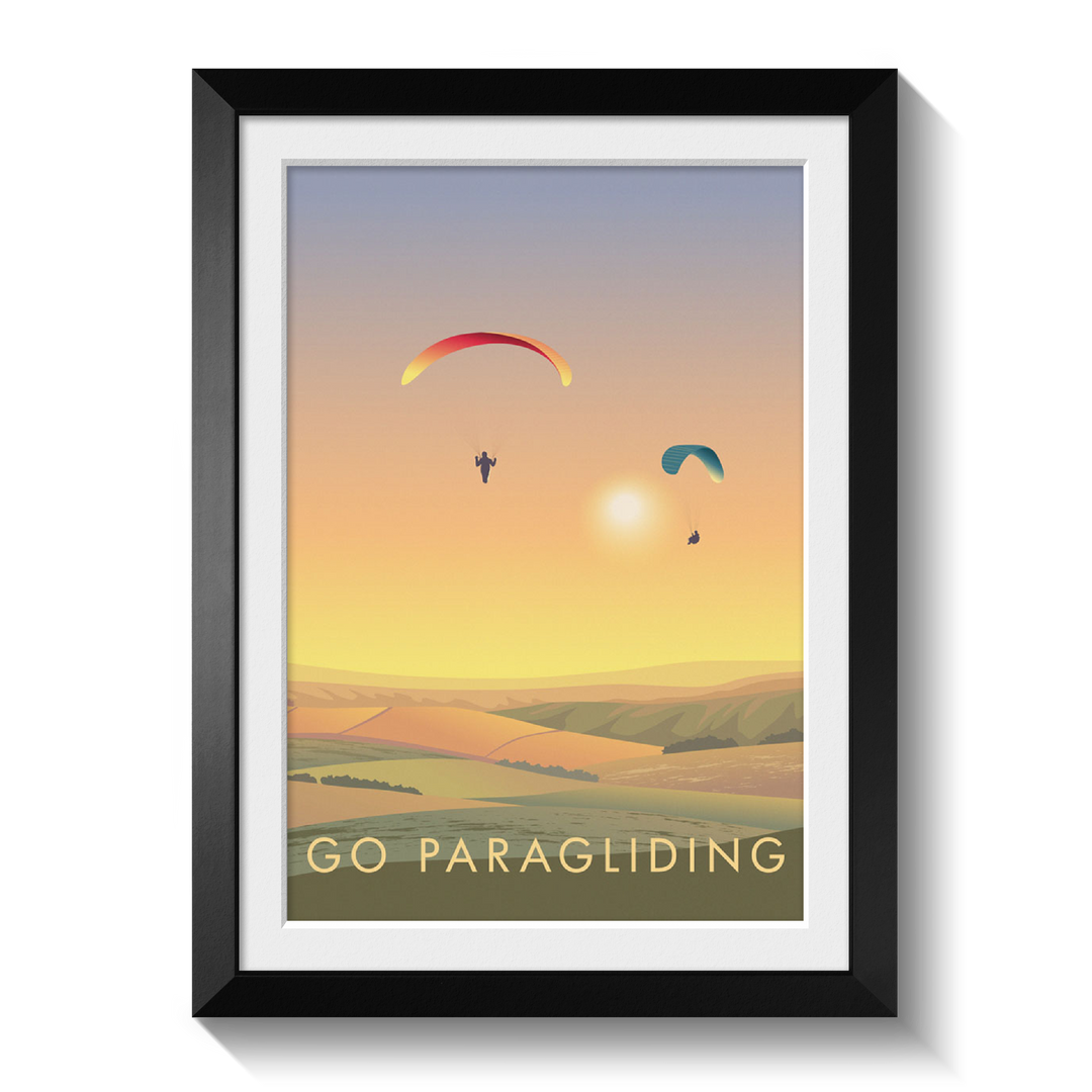 Go Paragliding Travel Poster