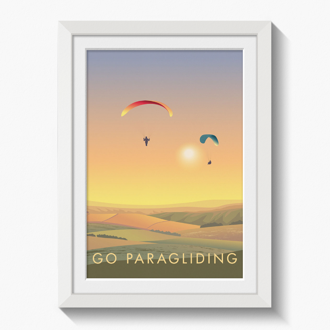 Go Paragliding Travel Poster
