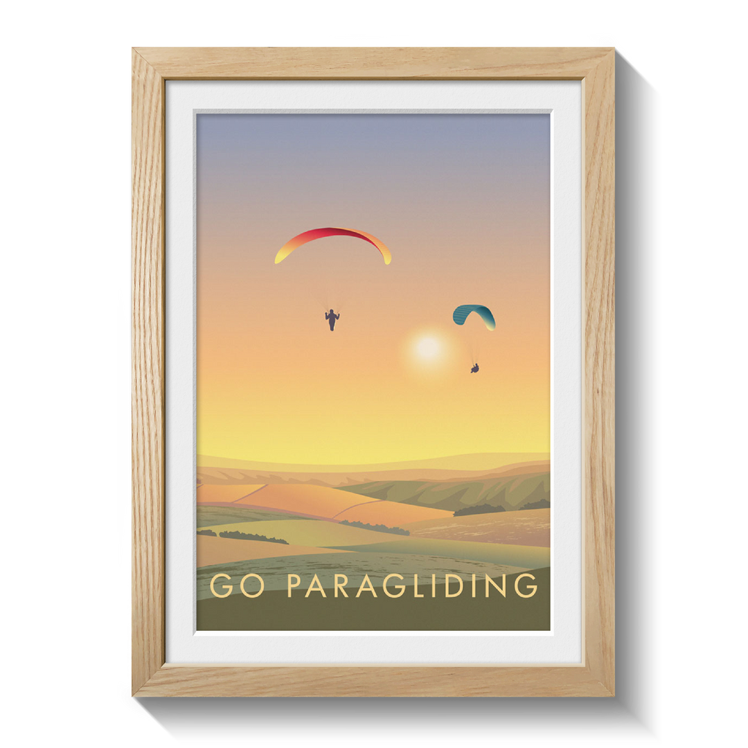 Go Paragliding Travel Poster
