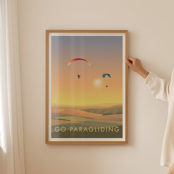 Go Paragliding Travel Poster