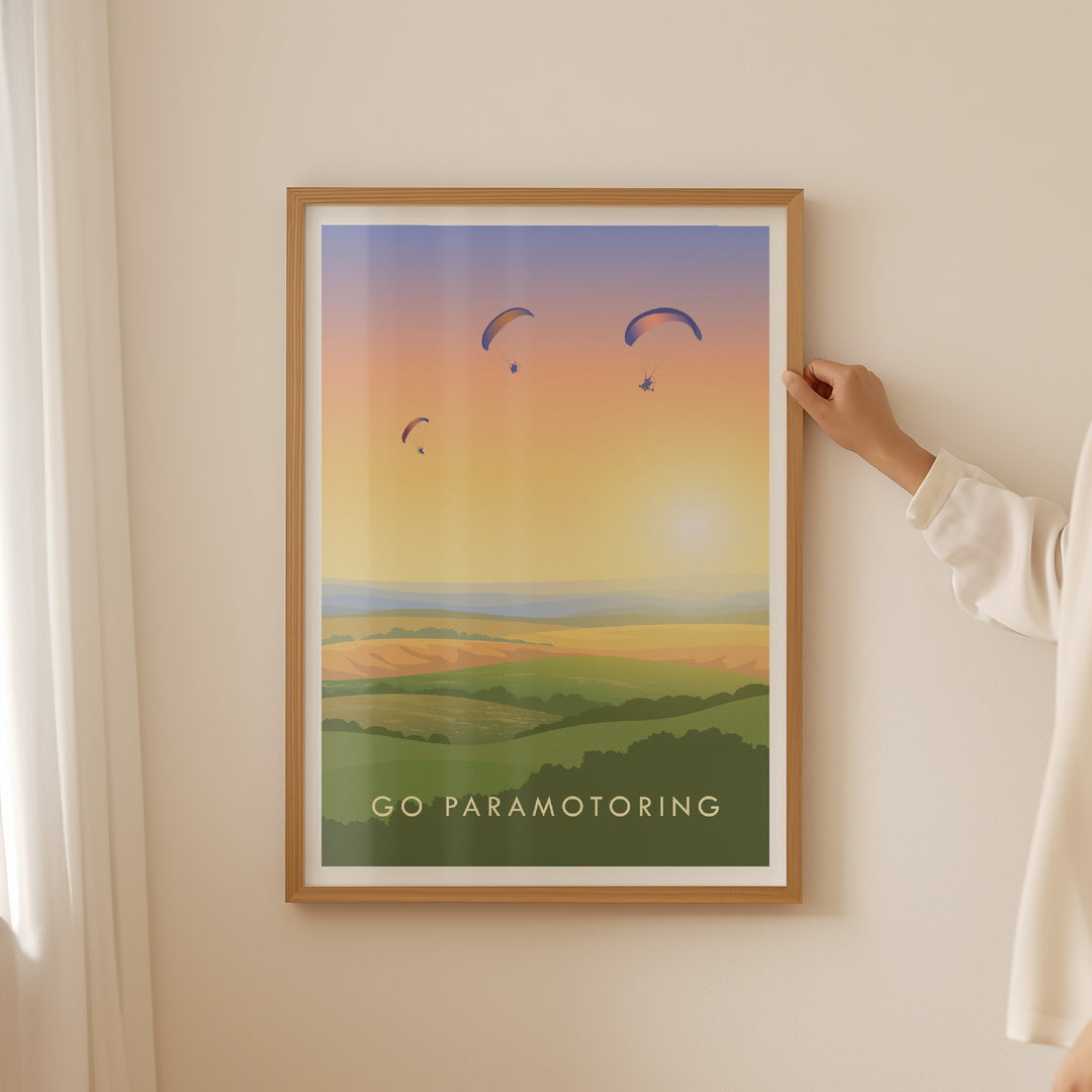 Go Paramotoring Travel Poster