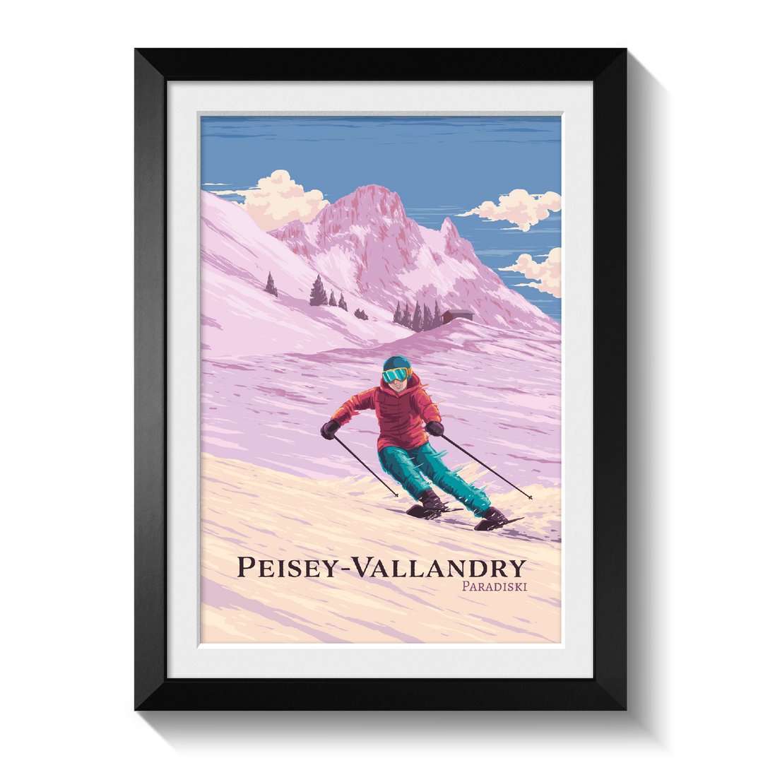 Peisey-Vallandry Ski Resort Travel Poster