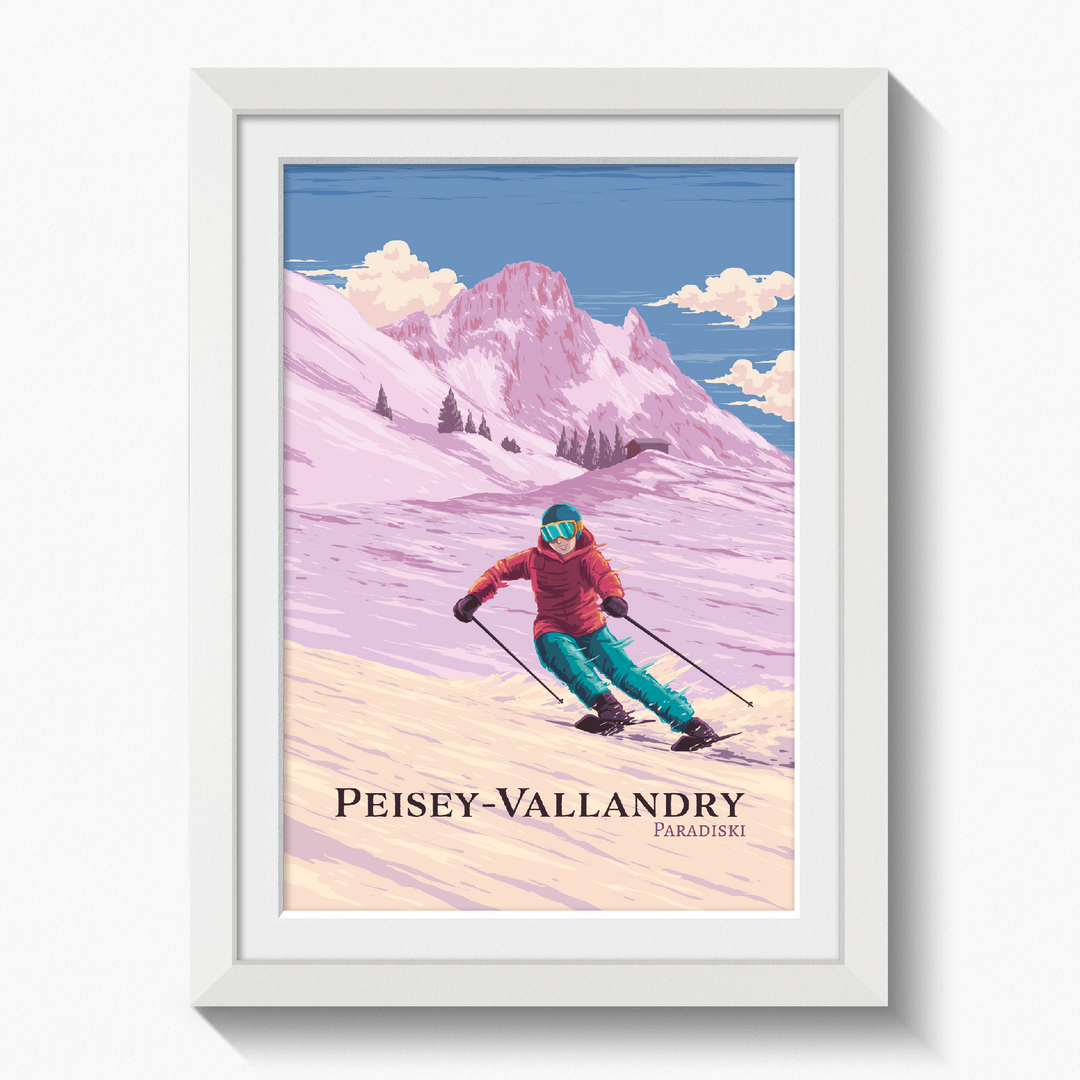 Peisey-Vallandry Ski Resort Travel Poster