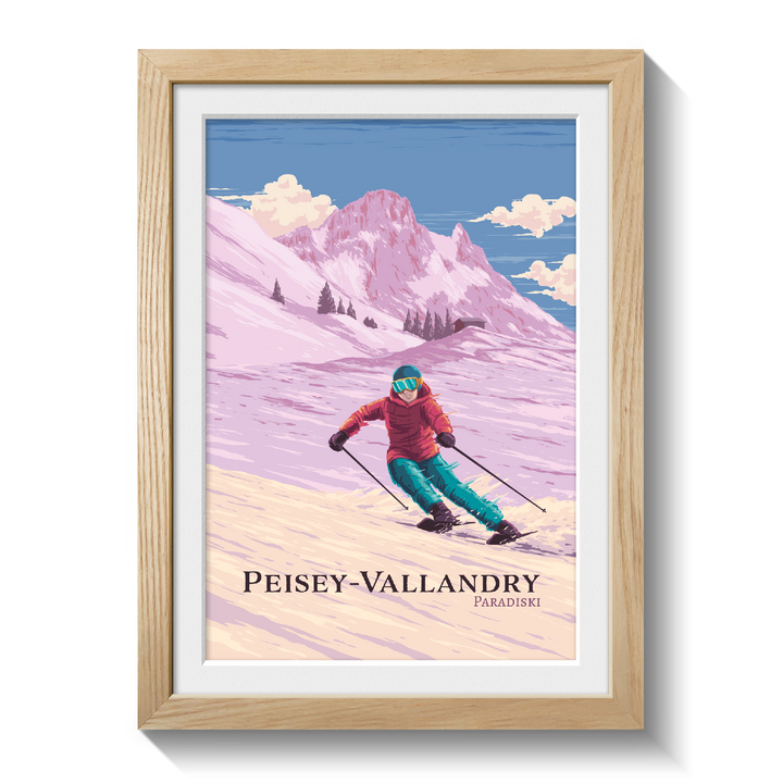 Peisey-Vallandry Ski Resort Travel Poster